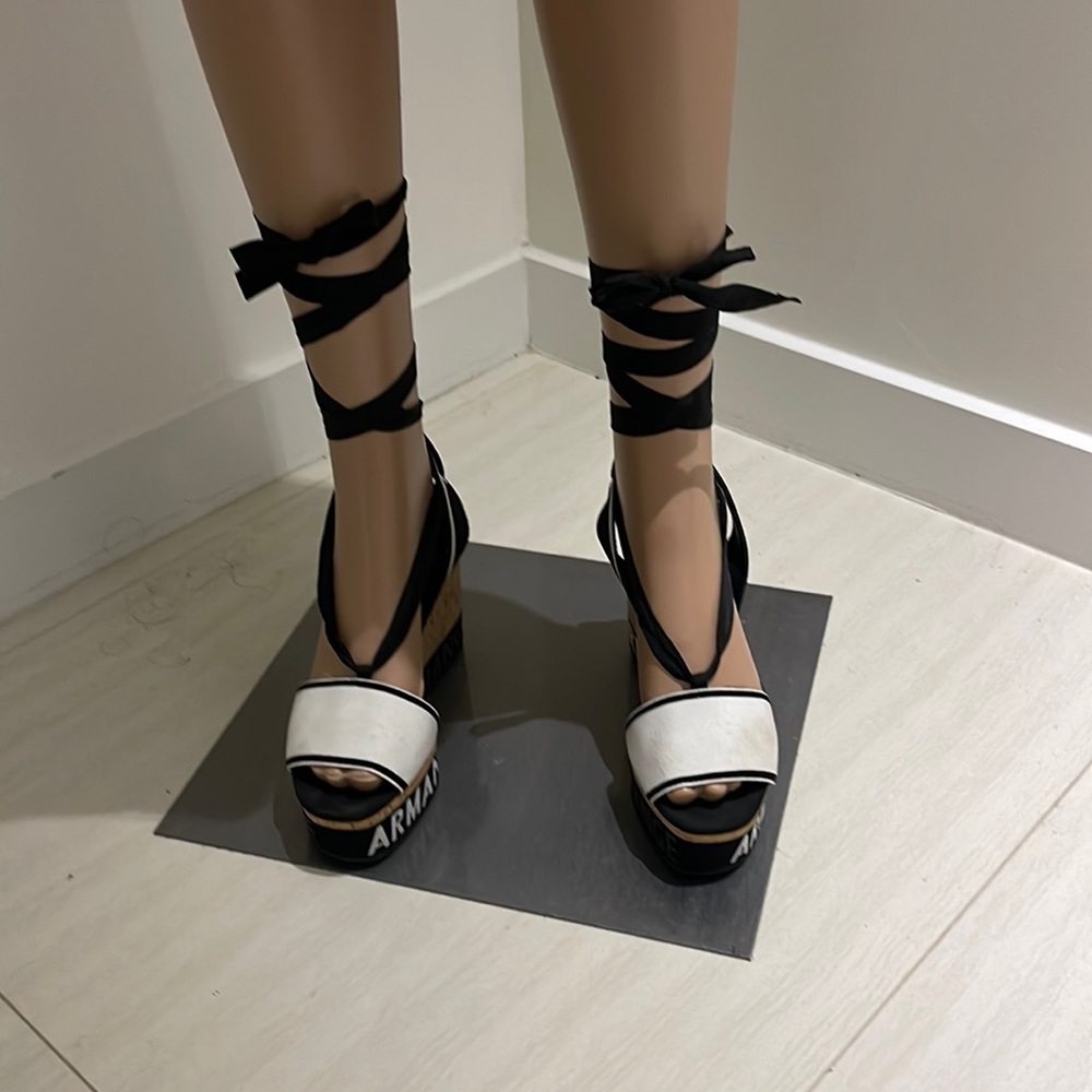 Armani Exchange logo Wedges!!